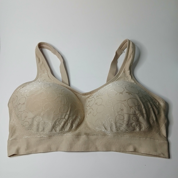 Bali Other - Bali Soft Beige Floral Lace Bra